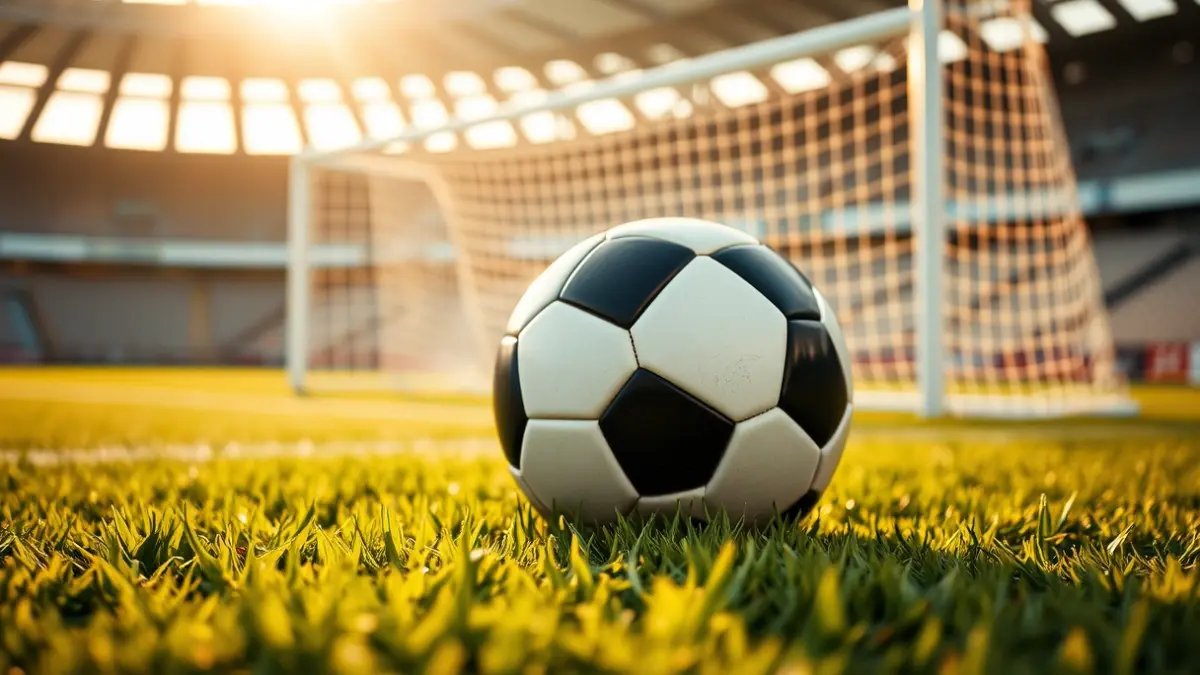 Imagen genérica de un balón de fútbol sobre la hierba de un campo.