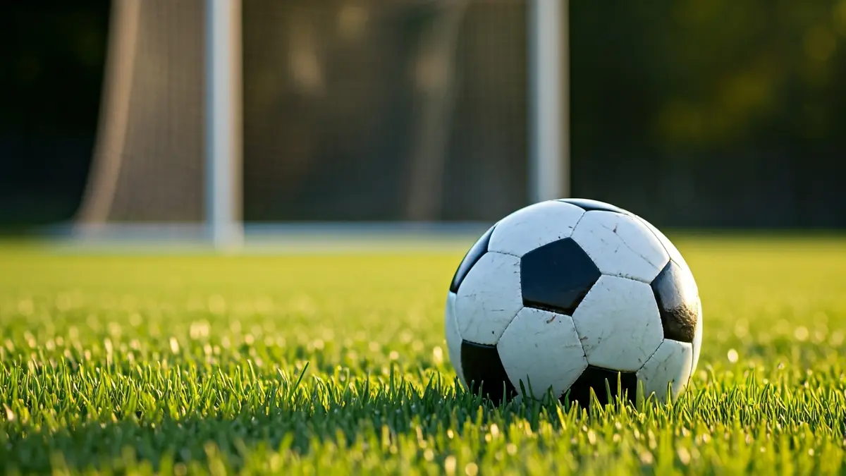 Imagen genérica de un balón de fútbol sobre el césped de un campo.