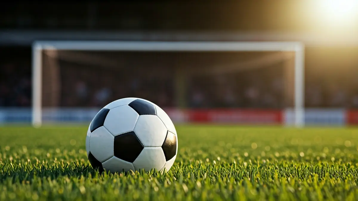 Imagen genérica de un balón de fútbol sobre el césped de un campo.