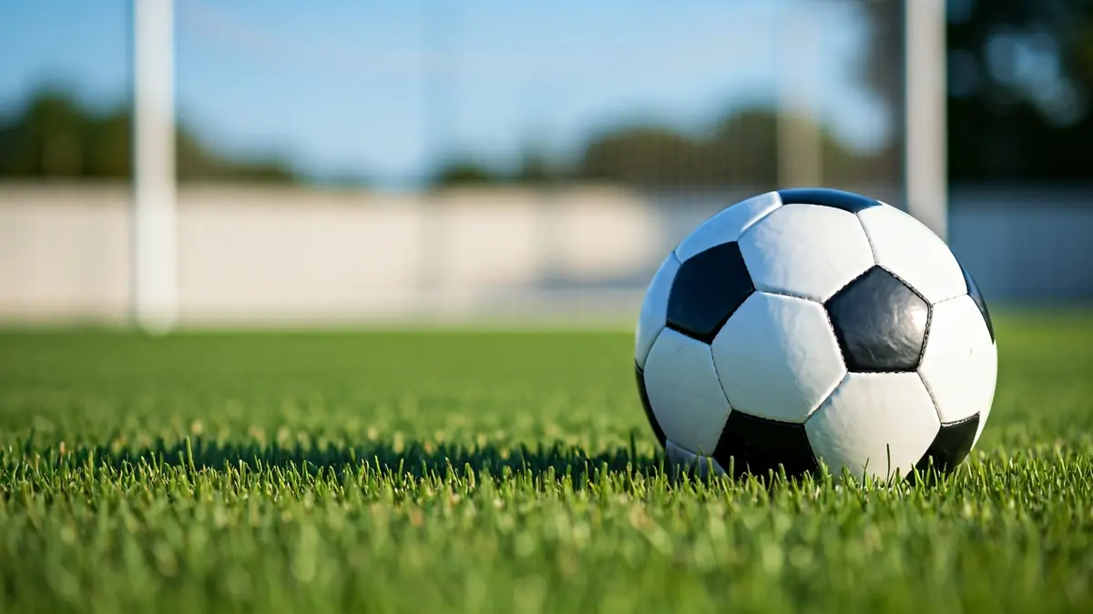 Imagen genérica de un balón de fútbol sobre césped en un campo.