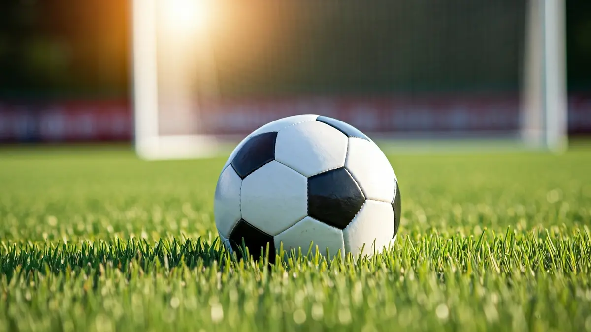 Imagen genérica de un balón de fútbol sobre la hierba de un campo.