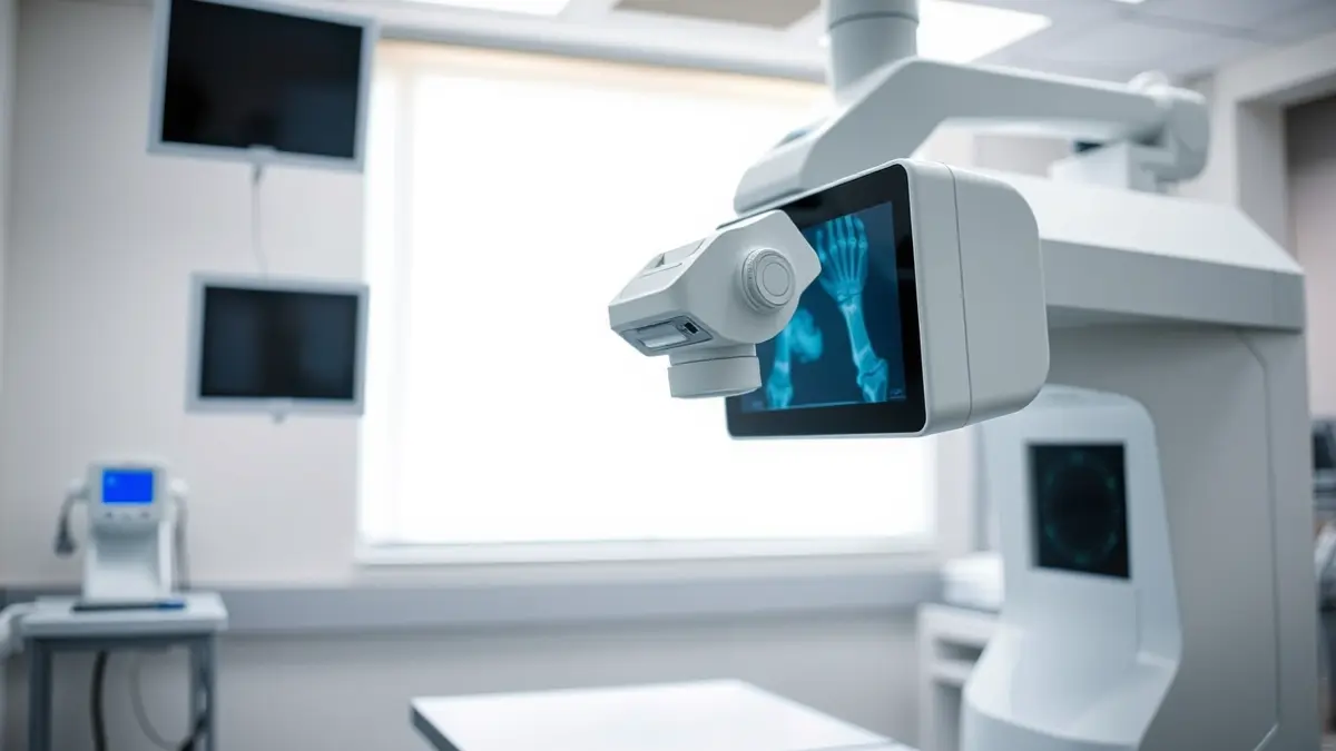 Imagen genérica de una sala de radiología digital robotizada en un hospital.