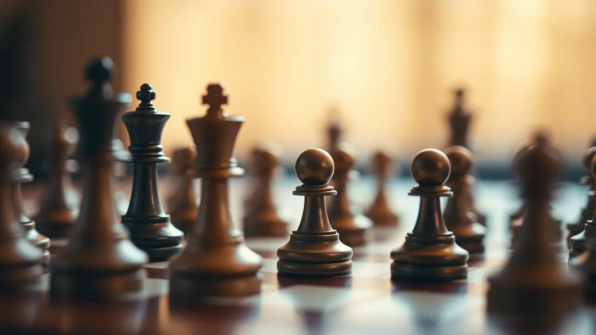 Imaxe xenérica dun taboleiro de xadrez con pezas en xogo.