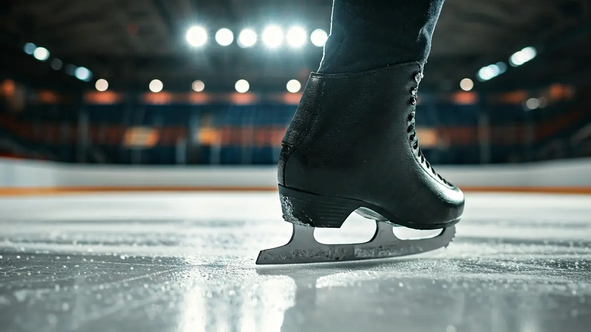 Imaxe xenérica dun patín artístico sobre xeo.