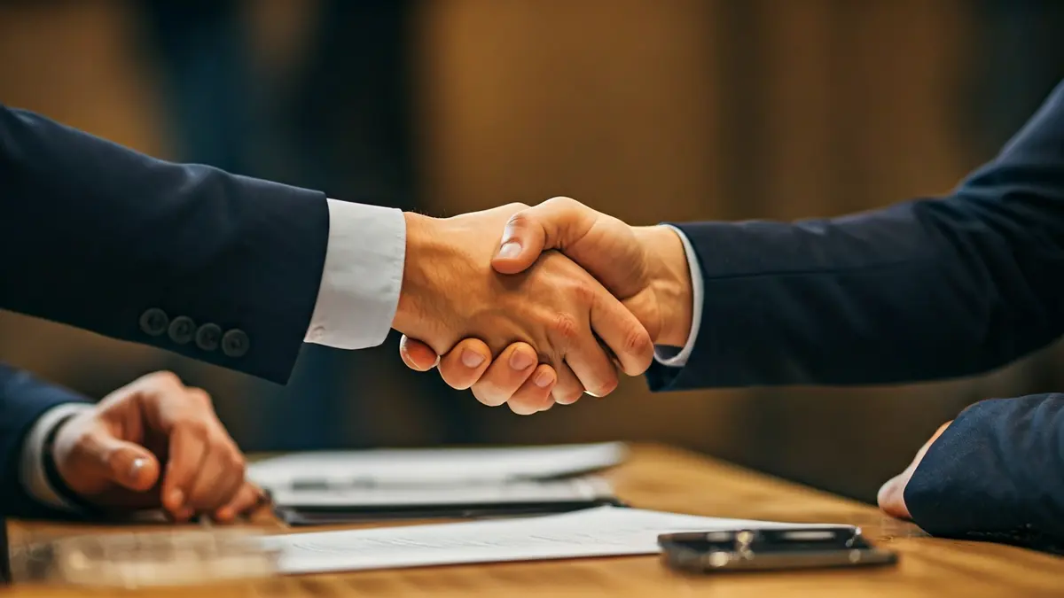 Imaxe xenérica dun acordo ou negociación entre partes.