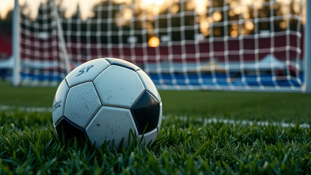 Imagen genérica de un balón de fútbol sobre la hierba de un campo.