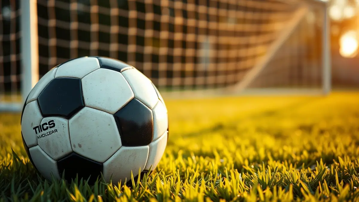 Imagen genérica de un balón de fútbol sobre el césped de un campo.