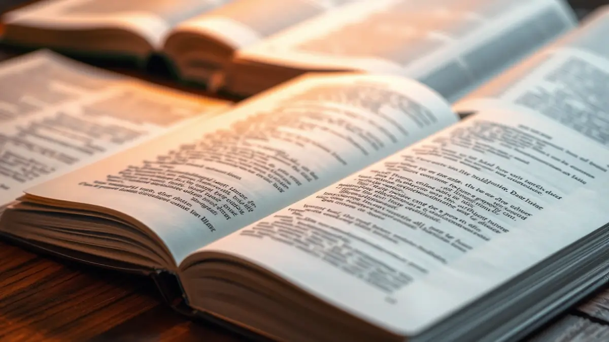 Imagen genérica de un libro abierto sobre una mesa de madera, con otros libros al fondo.