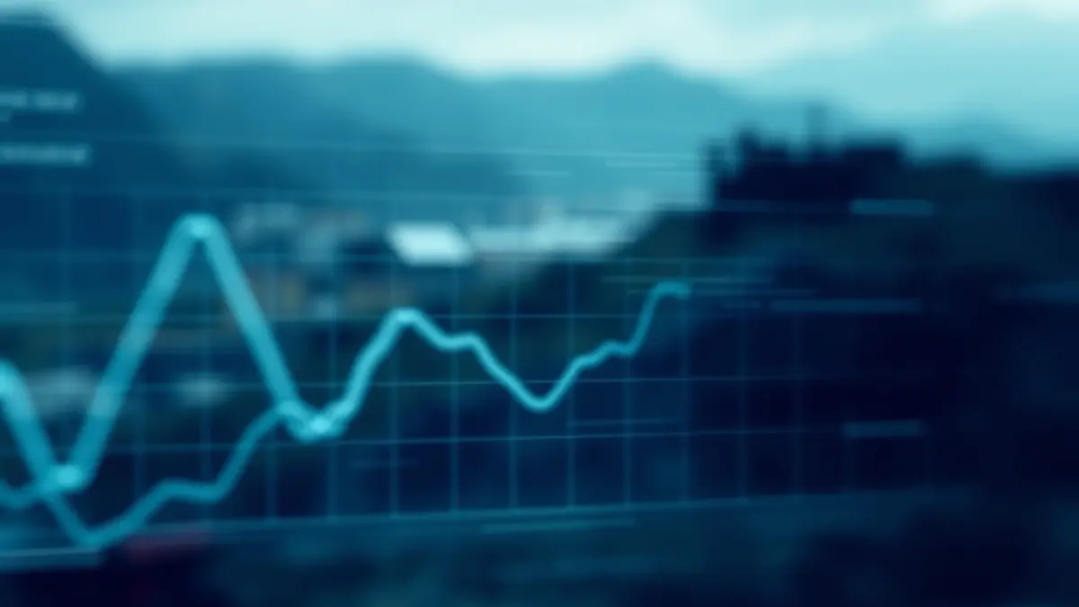 Imagen genérica de un gráfico descendente que simboliza la desaceleración del empleo tecnológico.