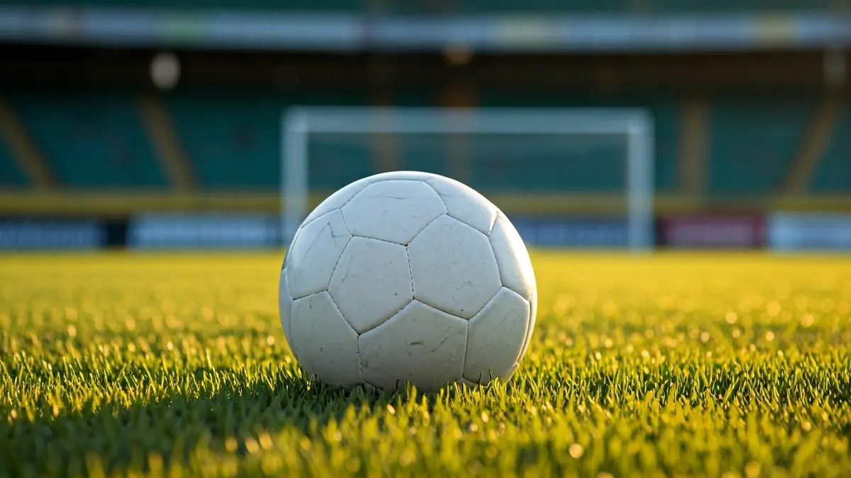 Imagen genérica de un balón de fútbol sobre la hierba de un campo