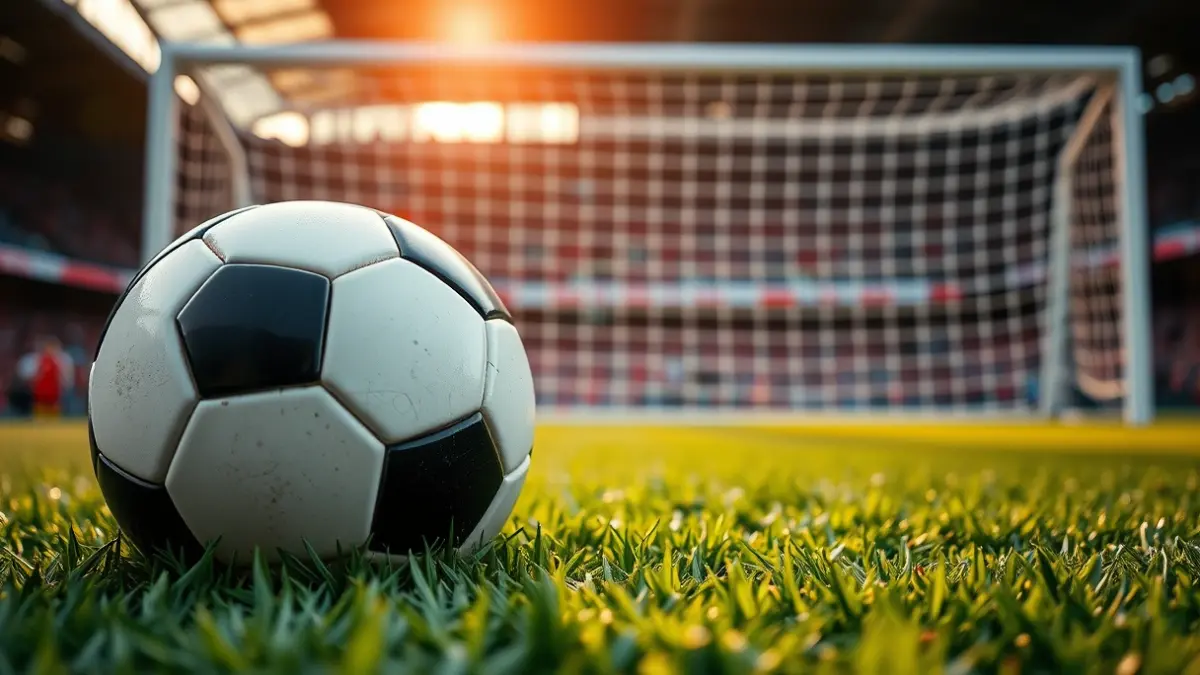 Imagen genérica de un balón de fútbol sobre el césped de un campo.