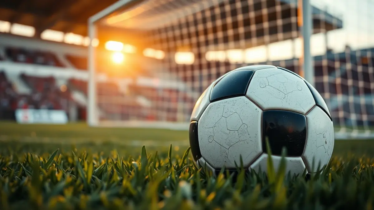 Imagen genérica de un balón de fútbol sobre la hierba de un campo