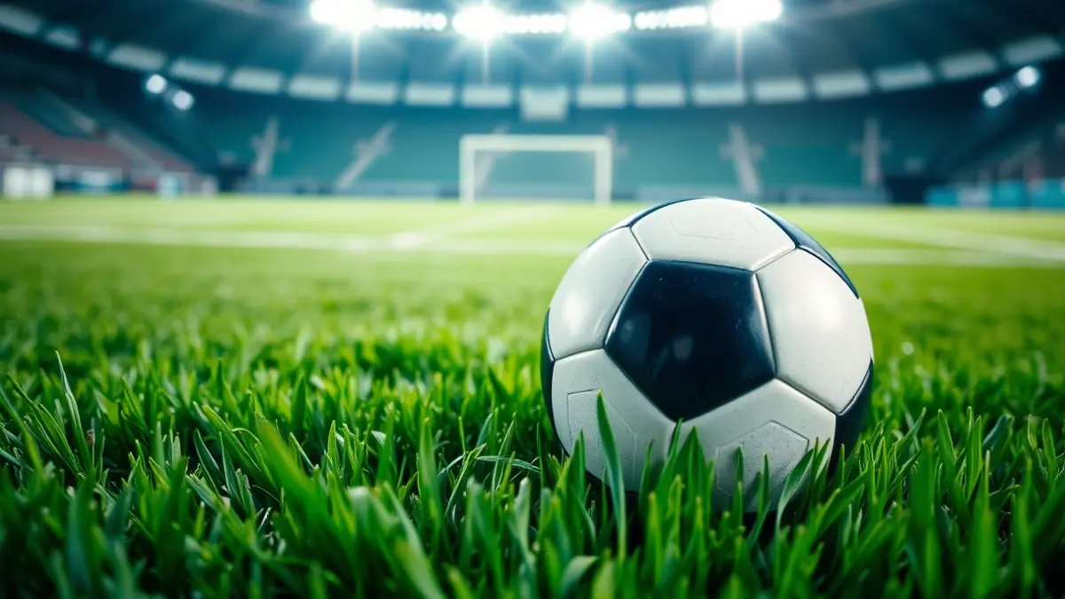 Imagen genérica de un balón de fútbol sobre el césped de un campo.