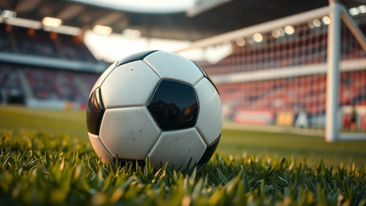 Imagen genérica de un balón de fútbol sobre la hierba de un campo.