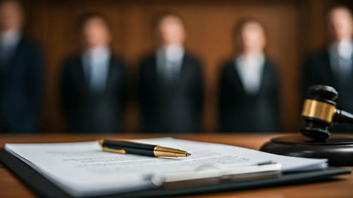 Imagen genérica de un documento legal y un mazo, simbolizando un proceso judicial.