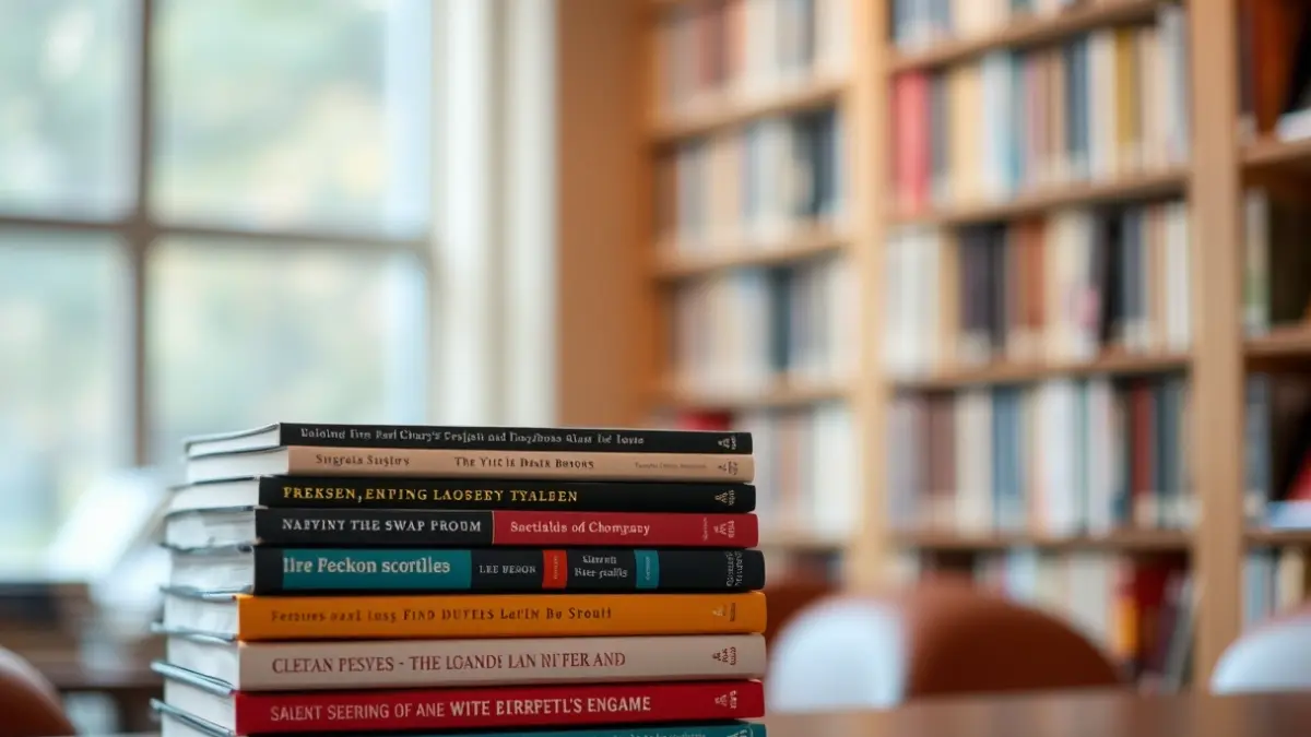 Imagen genérica de libros apilados en un ambiente de lectura.