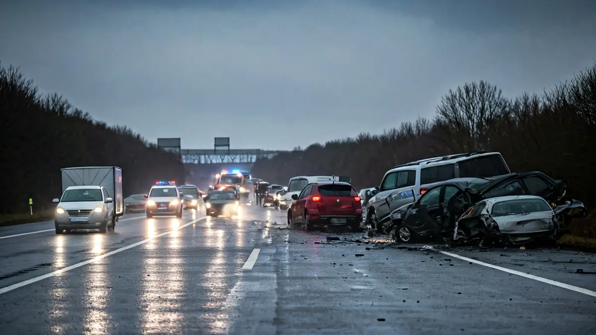 Accidente de tráfico na A-55 en Mos baixo a chuvia.