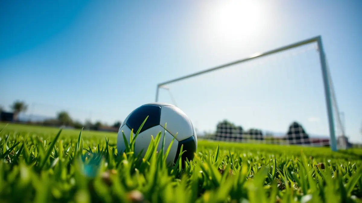 Imagen genérica de un balón de fútbol sobre la hierba de un campo.