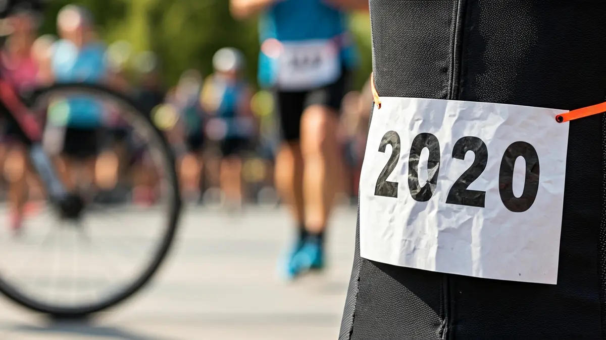 Imagen genérica de un dorsal de duatlón en una camiseta deportiva.