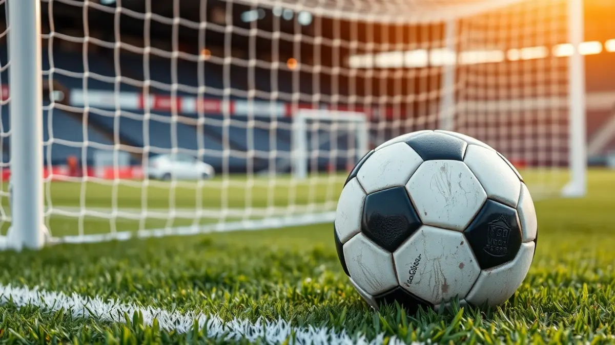 Imagen genérica de un balón de fútbol sobre la hierba de un campo.