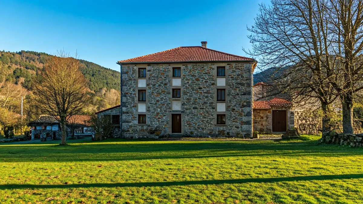 Antigo hotel rural na comarca dos Ancares, Galicia.