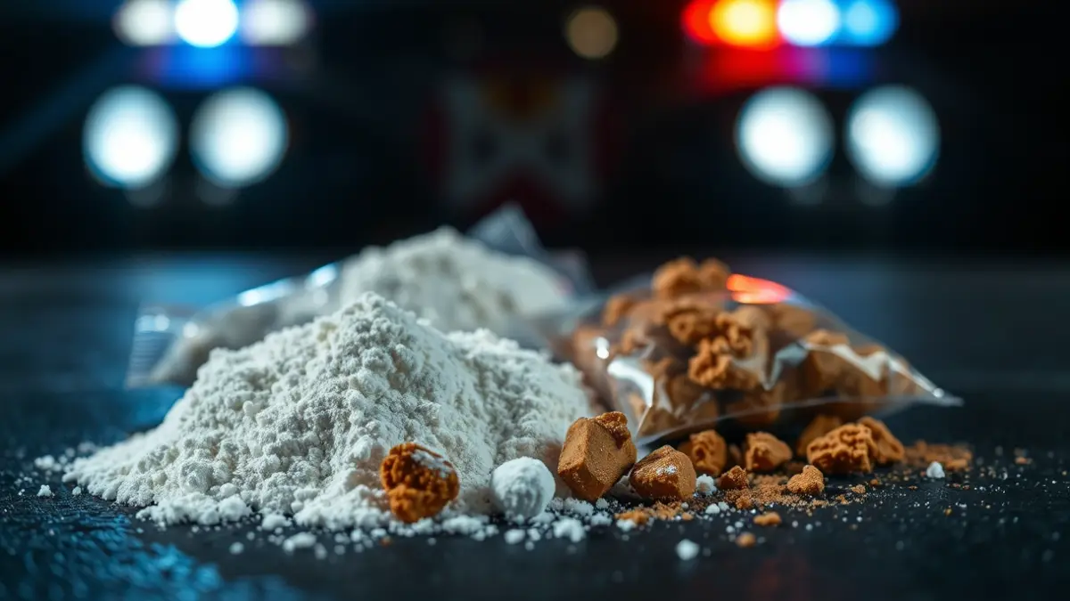 Imaxe de drogas incautadas nunha operación policial.