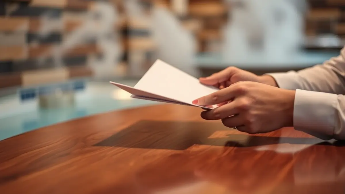 Imaxe xenérica de mans intercambiando documentos, simbolizando a colaboración.