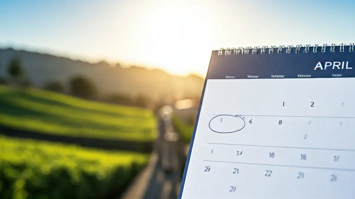 Imaxe xenérica dun calendario de abril