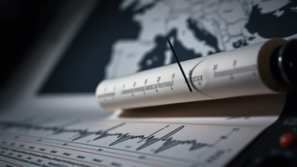 Imagen genérica de un sismógrafo registrando actividad sísmica.