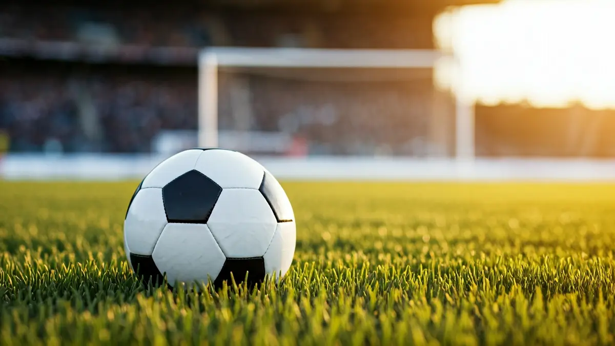 Imagen genérica de un balón de fútbol sobre el césped de un campo.