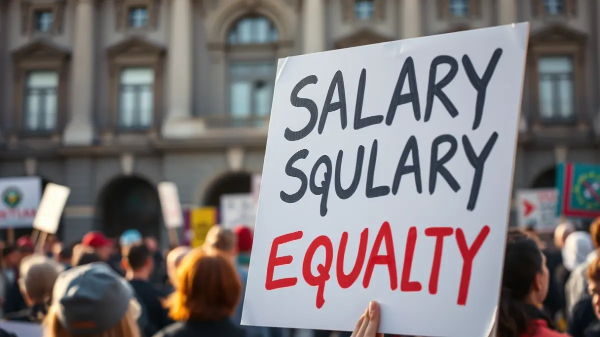 Imaxe dunha concentración de persoal civil de Defensa en Ferrol.