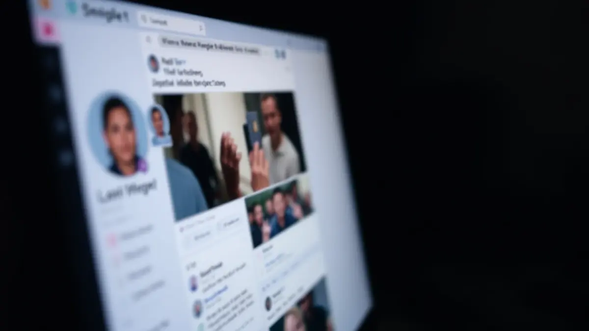 Imaxe xenérica dunha pantalla de ordenador mostrando unha rede social.