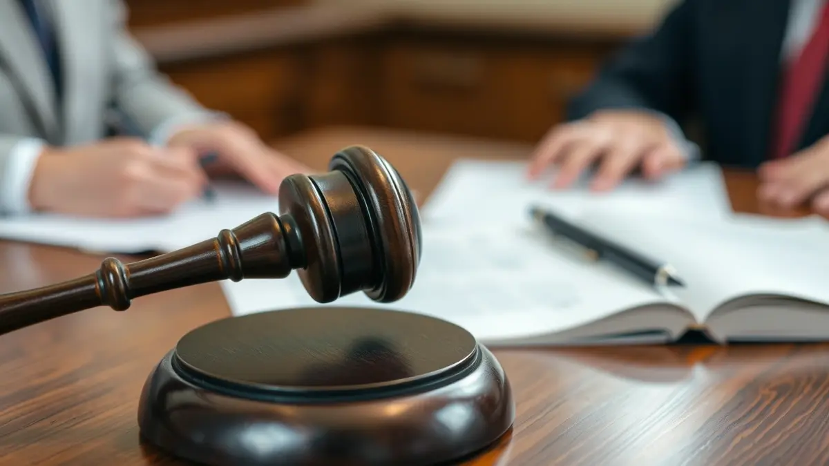 Imaxe xenérica dun mazo sobre unha mesa de madeira, simbolizando unha decisión política.