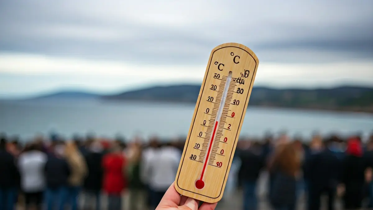 Imaxe xenérica dun termómetro marcando un descenso brusco de temperatura.