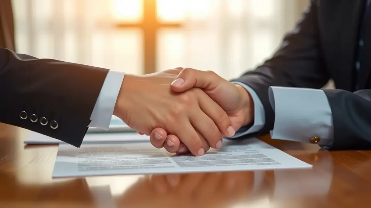Imagen genérica de un acuerdo laboral entre dos partes.