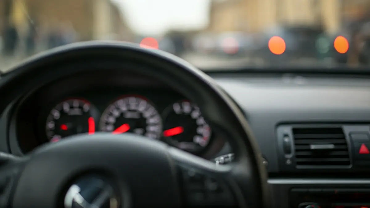 Imagen genérica del interior de un coche, centrándose en el salpicadero.