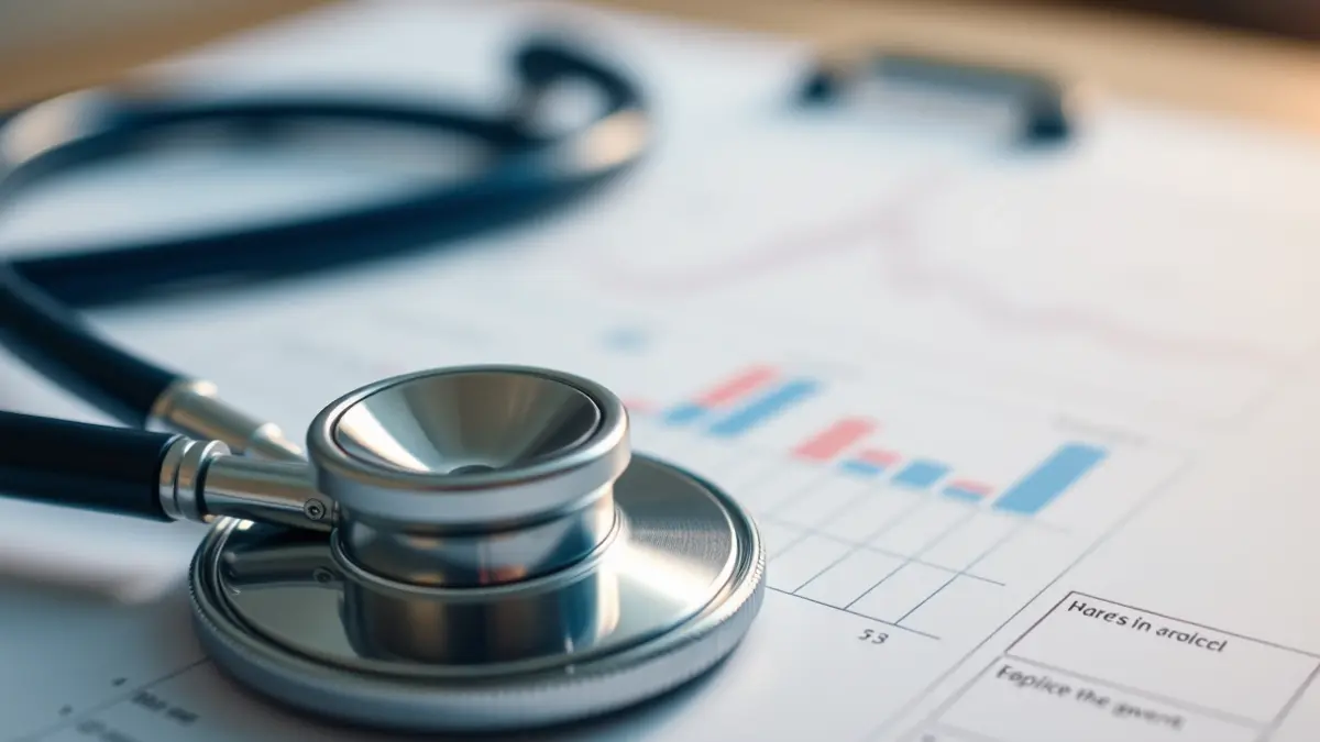 Imagen genérica de un estetoscopio sobre un historial médico, simbolizando la atención sanitaria.