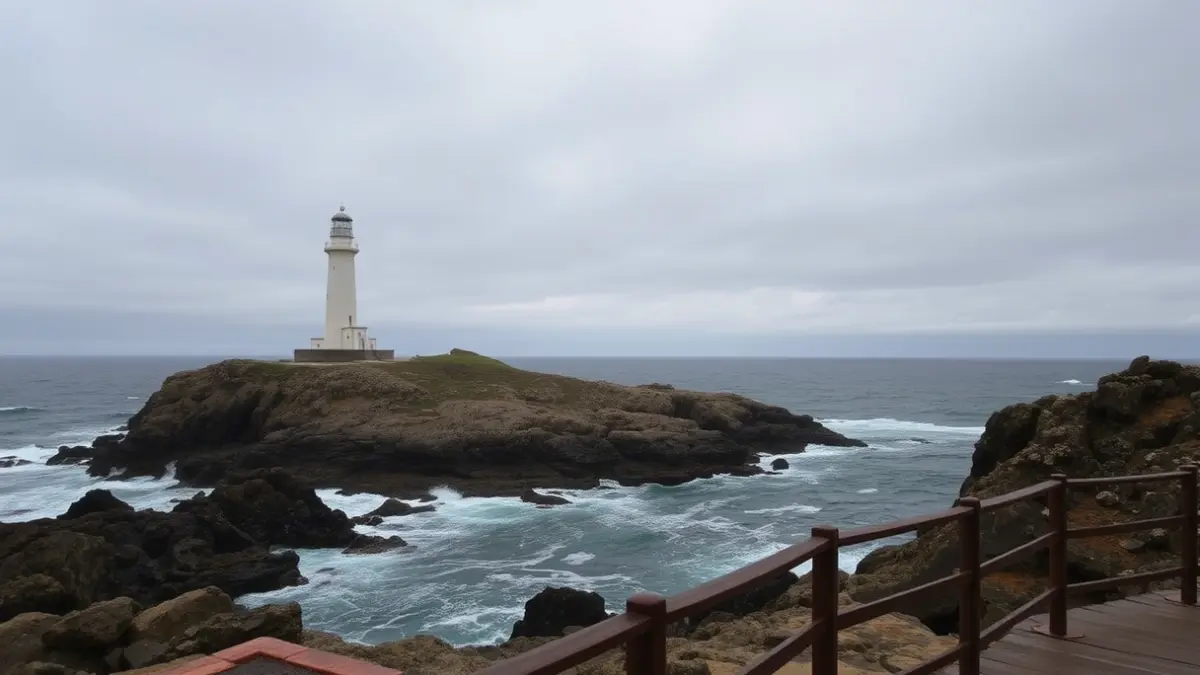 Faro do Roncudo en Ponteceso, coa súa contorna rehabilitada e novos miradoiros.