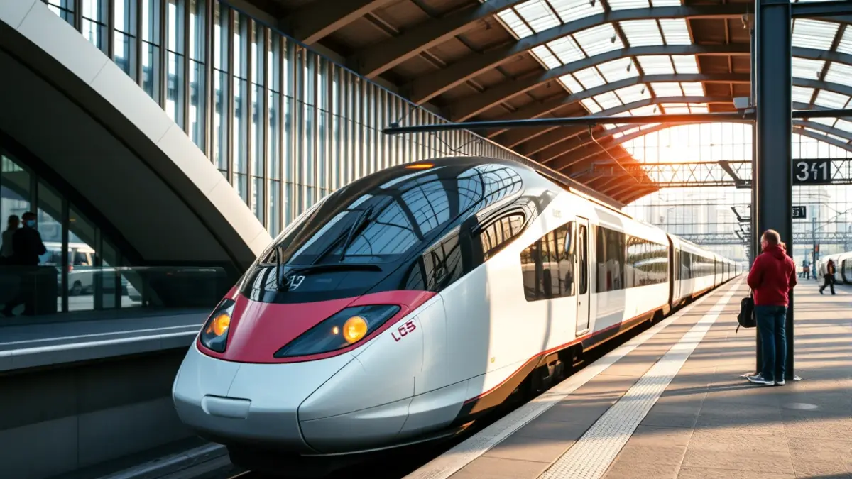 Imagen genérica de un tren moderno en la estación, representando el refuerzo del servicio ferroviario.