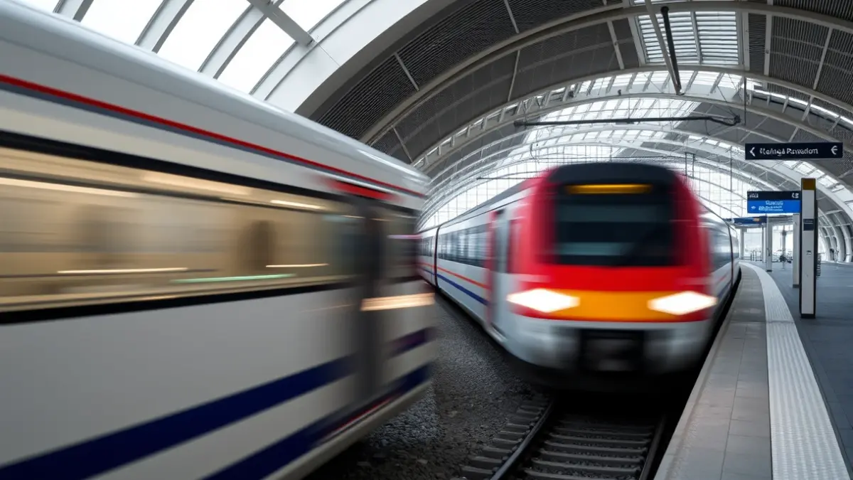Imaxe xenérica dunha estación de tren moderna en Galicia.