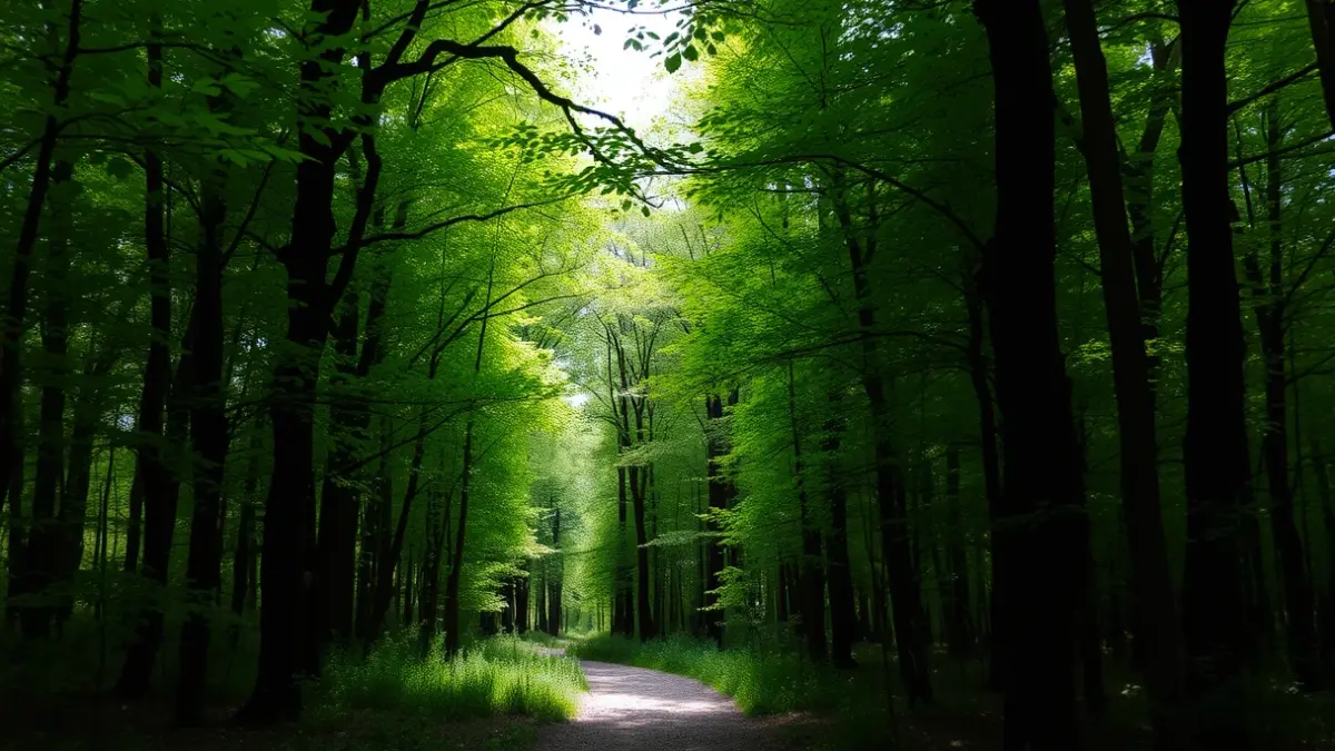 Imaxe xenérica dun monte comunal en Galicia, con árbores e vexetación.