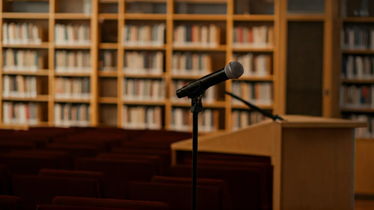 Imaxe xenérica dunha presentación de libro nun centro cultural