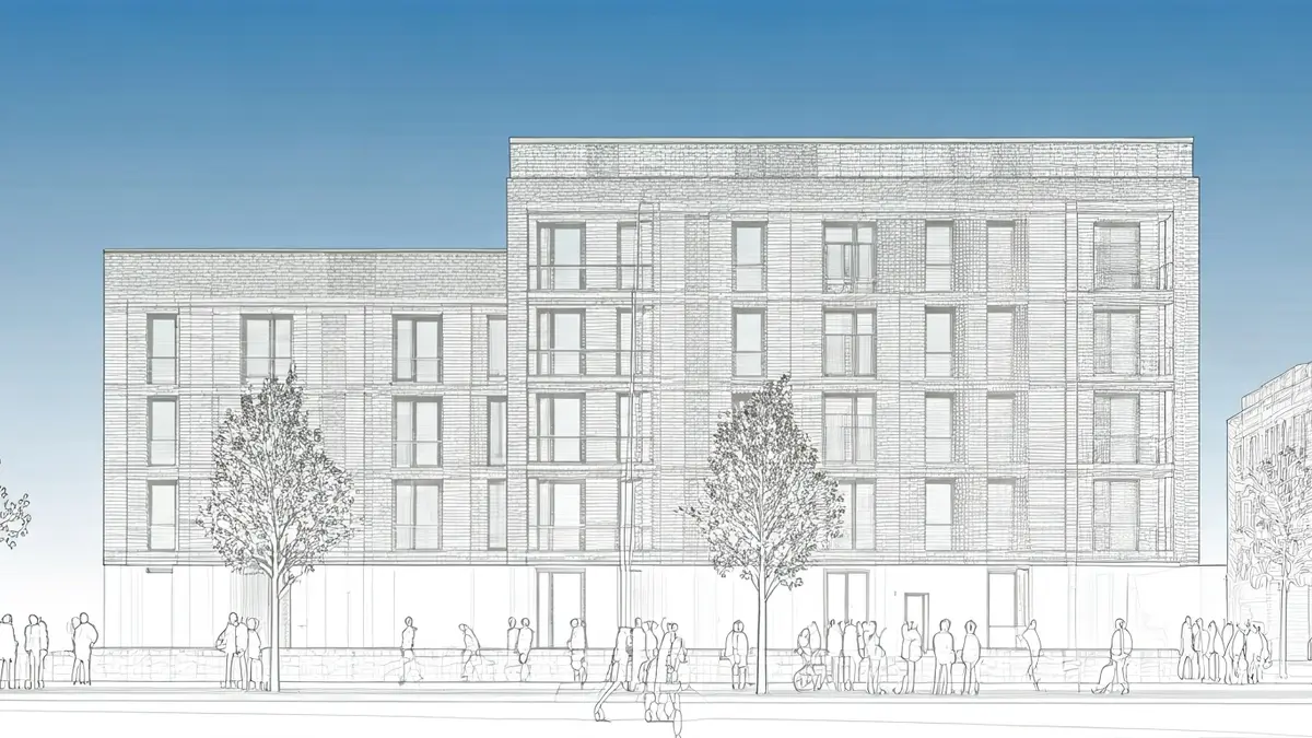 Imagen de un proyecto arquitectónico para viviendas sociales en Pontevedra.