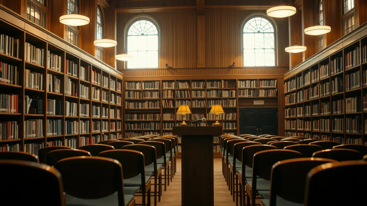 Imagen genérica de una sala de proyección o presentación cultural.