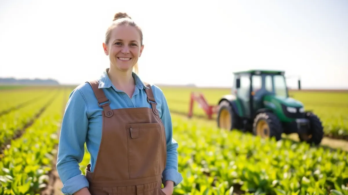 Imaxe dunha muller no rural, destacando o seu traballo na agricultura.