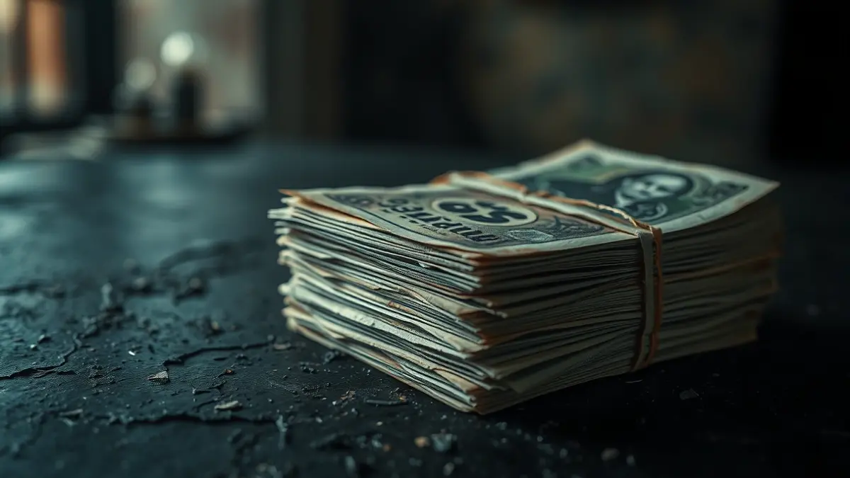 Imagen genérica de billetes antiguos sobre una superficie oscura.