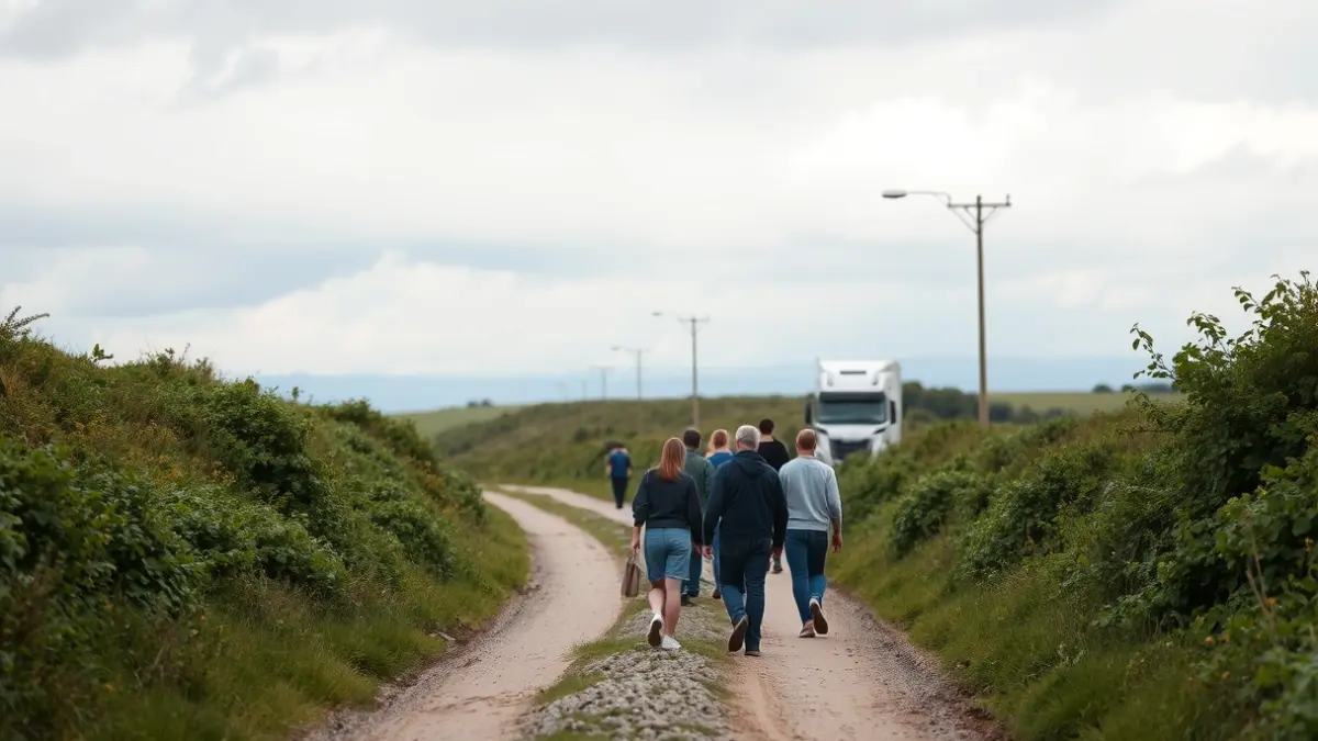 Vecinos de Teo manifestándose contra la planta de residuos.
