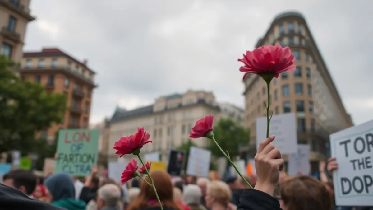 Imagen genérica de una manifestación vecinal en la calle.