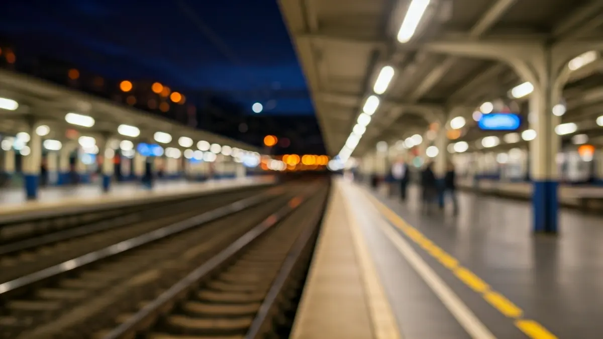 Imaxe dunha plataforma de estación de tren en Vigo.
