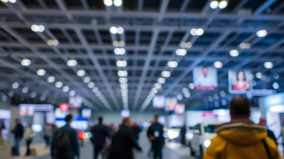 Imaxe xenérica dunha feira ou exposición de motor.